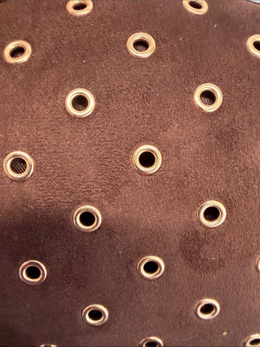 Rachel Zoe | Chocolate Brown Faux Suede Eyelet Travel Cosmetic Bag 🤎 - Picture 8 of 9